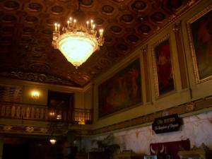 The lobby of the Byrd.  They used to have a fish pond where the popcorn maker now stands.